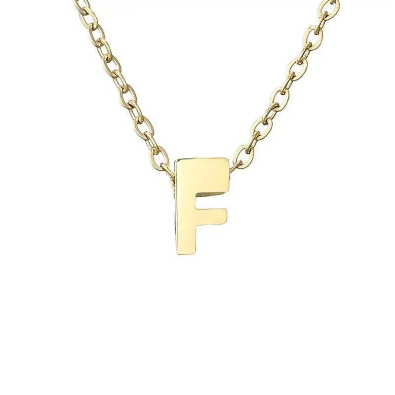 New Stainless Steel Gold-plated Clavicle Necklace Letter Pendant Jewelry - FluxDigital