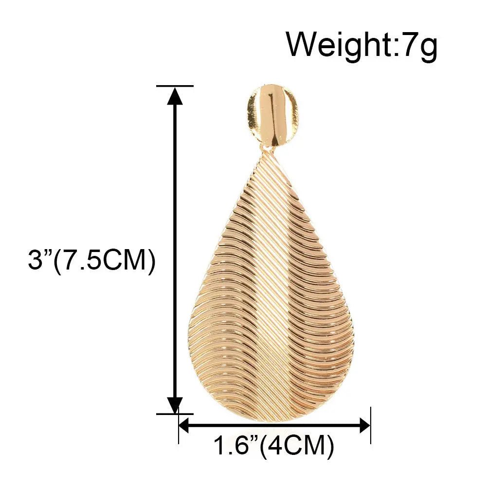 Alloy Electroplating Long Leaf Earrings Fashion Personality Temperament Earring Jewelry - FluxDigital