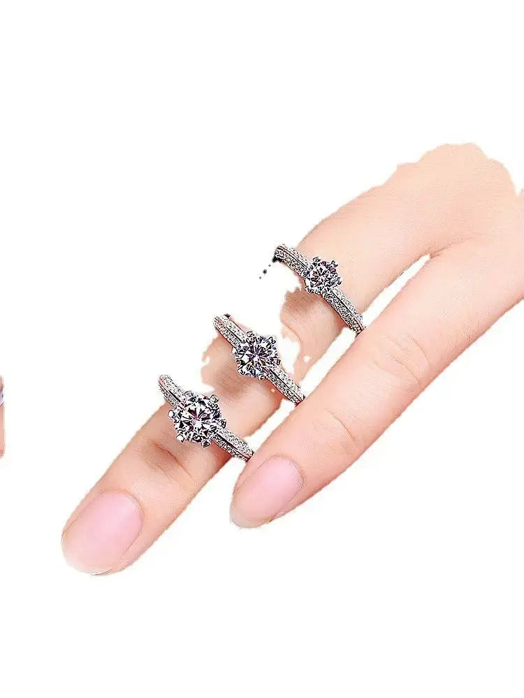SICasco CO Star Craftsman Diamond Mosonite Diamond Ring for Women's Jewelry Full Sky Star Jewelry Set in Platinum - FluxDigital