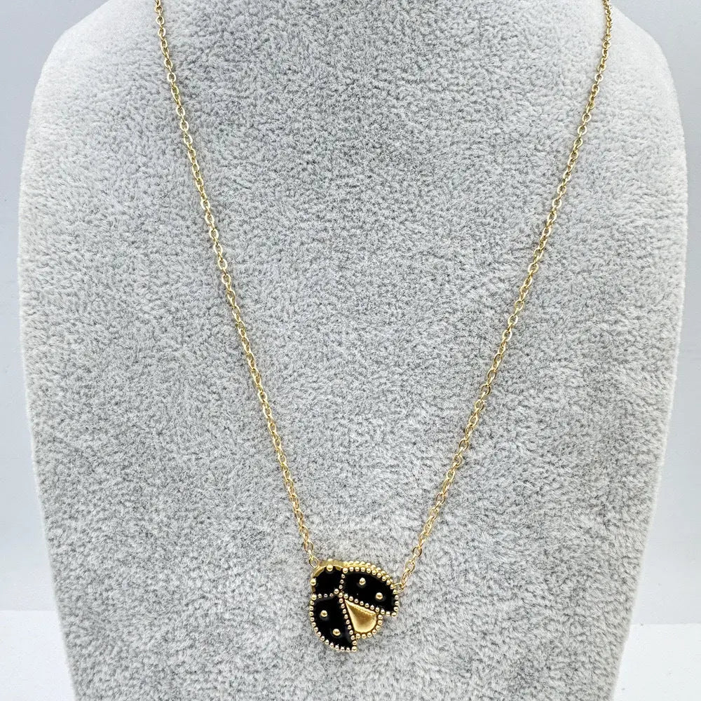 Titanium Steel Beetle Necklace Forest Story Jewelry - FluxDigital
