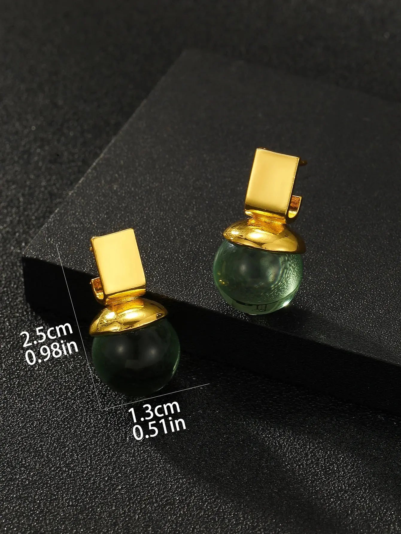 Vintage Green Crystal Round Dangle Earrings For Women Boho Custom Jewelry - FluxDigital