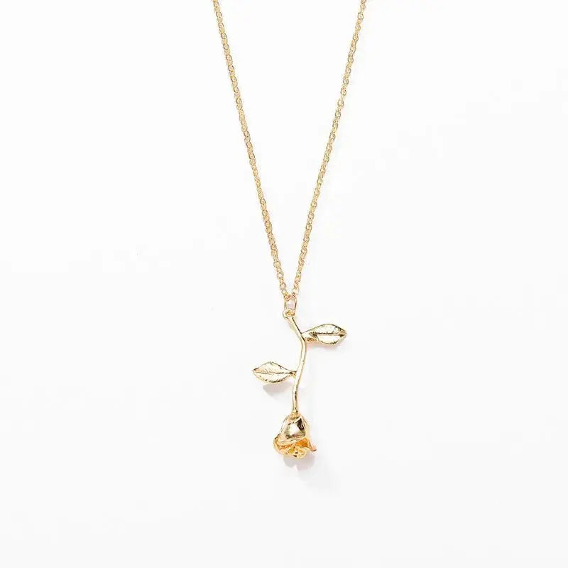 New Jewelry Exquisite Rose Pendant Necklace For Girlfriend Valentine's Day Gift - FluxDigital