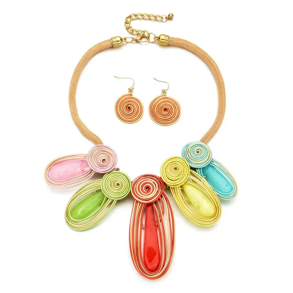 African Collar Necklace Tribal Customs Wearing Jewelry Festival Exaggerated Style - FluxDigital