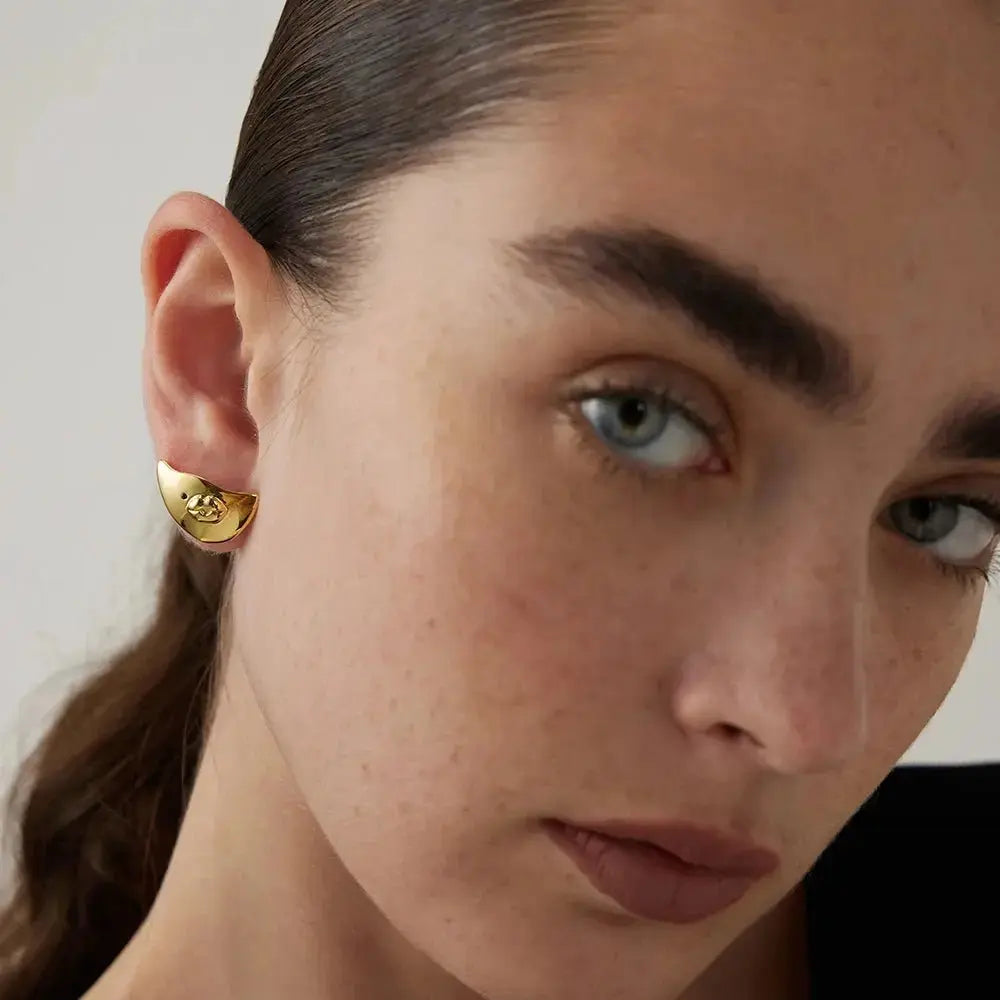 Gold Color Sexy Lips Earrings For Women Piercing Earings Jewelry Everydaywear - FluxDigital