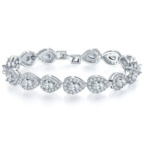 AAA Zircon Bracelet with Micro-Set Copper Jewelry Main Stone Bracelet - FluxDigital
