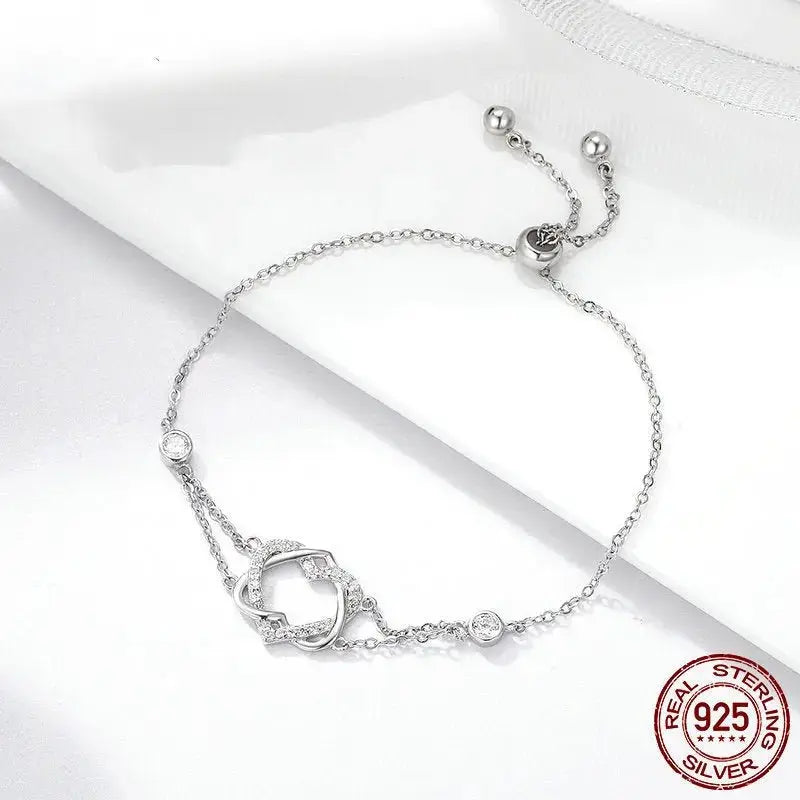 Love pure silver bracelet S925 jewelry - FluxDigital