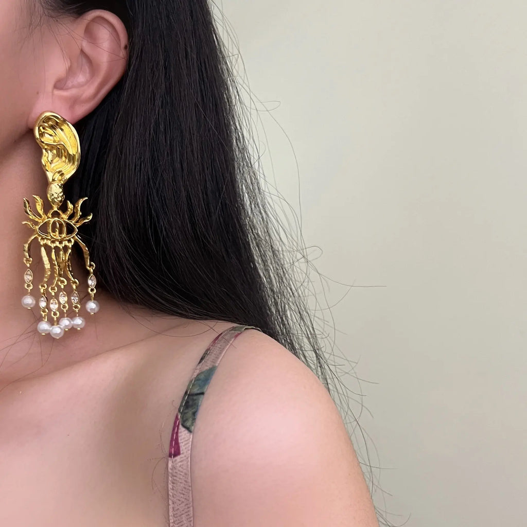 Pearl Tassel for Women Jewelry Brass New European And American Trendy - FluxDigital