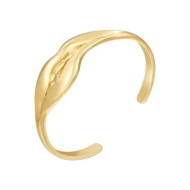 Bangle For Women Gold Color Fashion Cute Elegant Jewelry Friend Birthday - FluxDigital