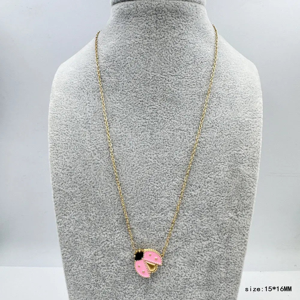 Titanium Steel Beetle Necklace Forest Story Jewelry - FluxDigital