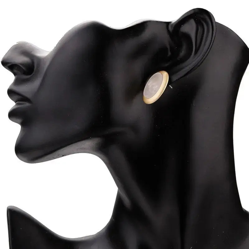 AENSOA Vintage Big Stud Earrings For Women boucle d'oreille Jewelry Classic Wholesale Retro Fashion Earring Jewelry brincos - FluxDigital