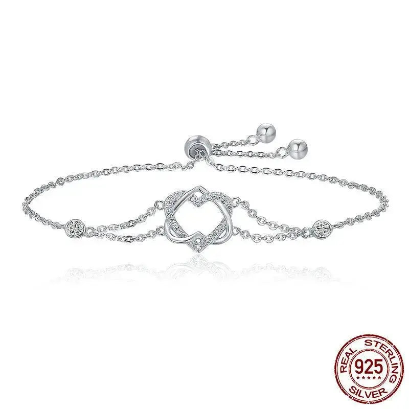 Love pure silver bracelet S925 jewelry - FluxDigital