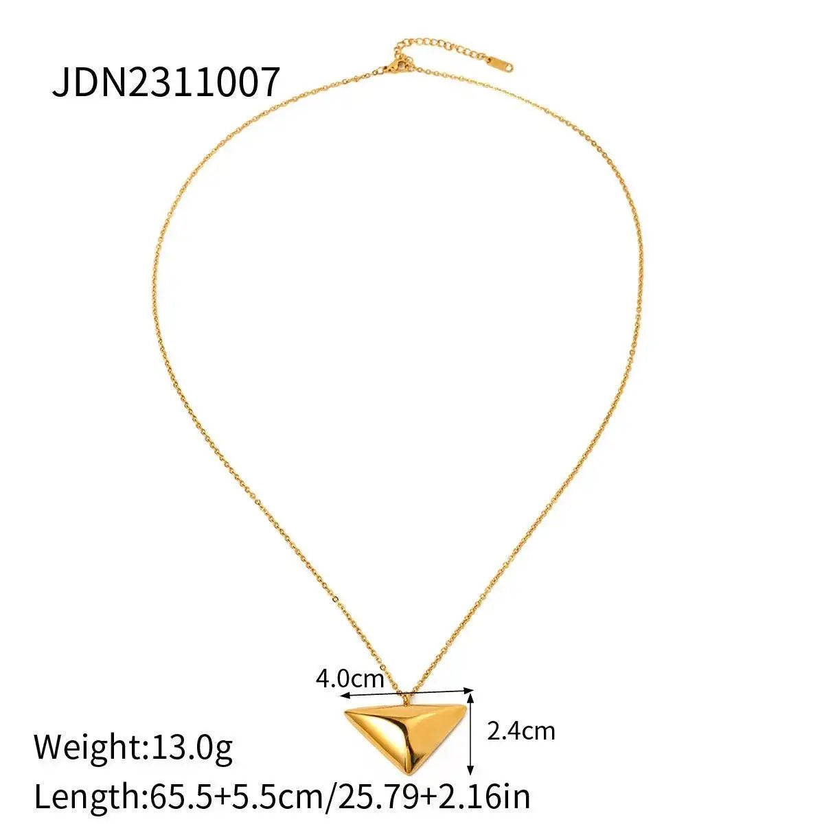 Triangle pendant necklace jewelry simple design jewelry - FluxDigital